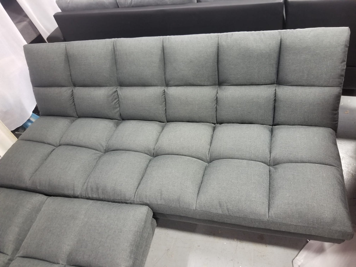 Grey Fabric Click Klack Sofa Bed Model Viki SalesAway