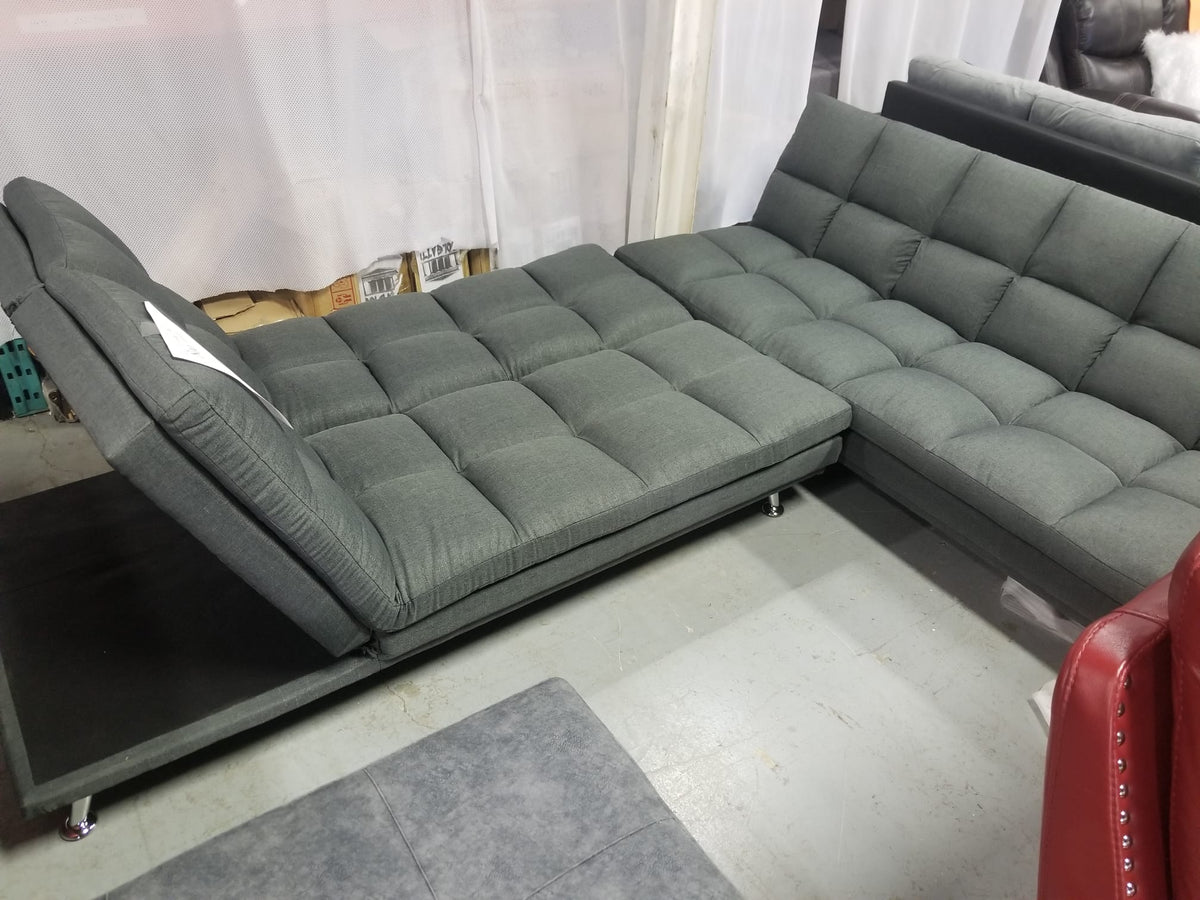 Grey Fabric Click Klack Sofa Bed Model Viki SalesAway