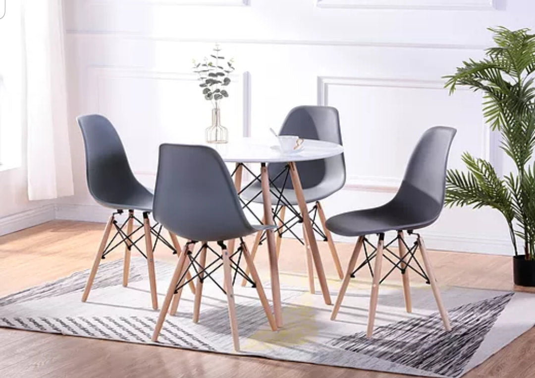 5 PC Grey Eiffel Dining Table Set Model 1405 SalesAway